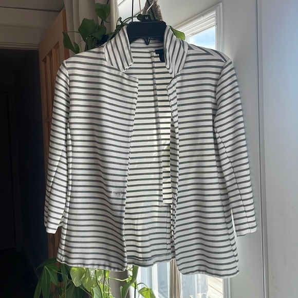 Tahari Blazer white with black stripes - Picture 1 of 5